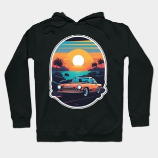 "Golden Trails: A Road Trip Under the Sunset Sky" Hoodie